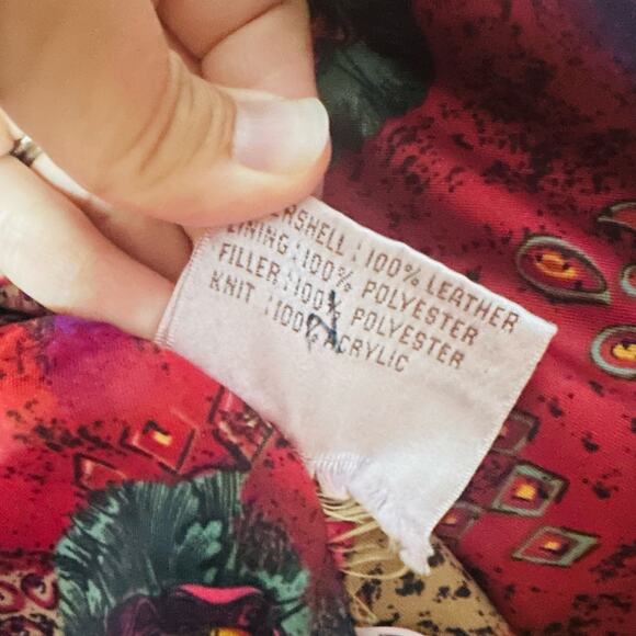 Vintage 80s Global Identity G-III Red Pink Leather Bomber Style Jacket Size M - Picture 11 of 12